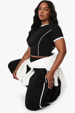 Boohoo Grande Taille,Ensemble À Surpiqûres Avec T