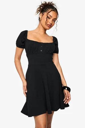 Boohoo Robe Courte Côtelée À Imprimé Lait