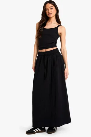 Boohoo "Tall",Jupe Longue En Étamine