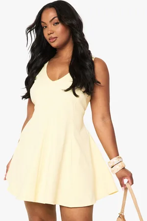Boohoo Grande Taille,Robe Patineuse À Empiècements