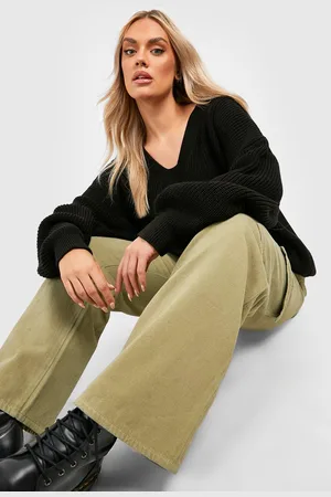 Boohoo Grande Taille,Pull En Maille À Col V