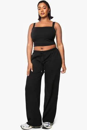 Boohoo Grande Taille,Ensemble Côtelé Avec Débardeur Et Pantalon
