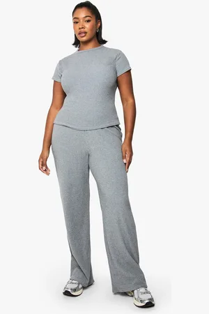 Boohoo Grande Taille,Ensemble Côtelé Avec T
