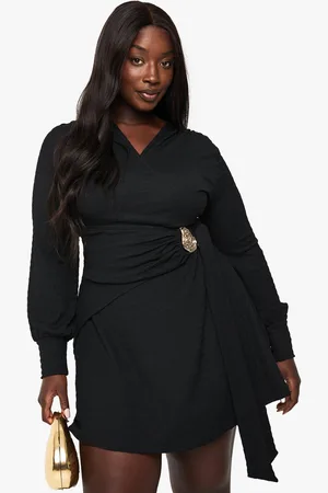 Boohoo Grande Taille,Robe Portefeuille Texturée