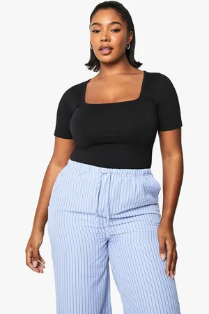 Boohoo Grande Taille,Body En Coton À Col Carré