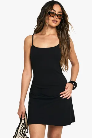 Boohoo Robe Courte Trapèze À Bretelles En Coton