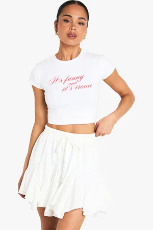 Boohoo T,Shirt Court Imprimé Drôle Et Ironique