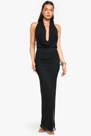 Boohoo Robe Longue En Mesh À Col Bénitier
