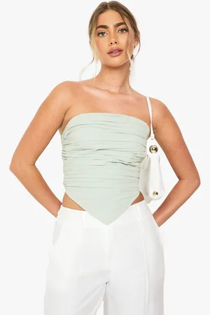 Boohoo Crop Top Plissé