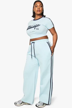 Boohoo "Plus" Side Stripe Wide Leg Jogger