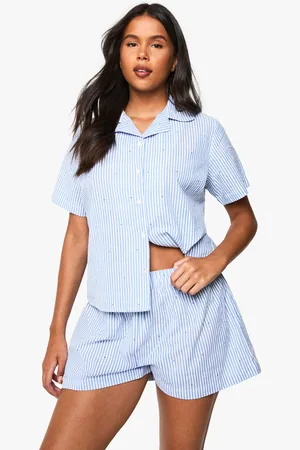 Boohoo Ensemble De Pyjama À Rayures Avec Chemise Et Short