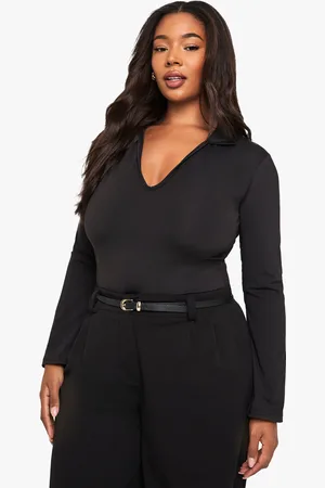 Boohoo Grande Taille,Body À Décolleté Plongeant