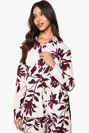 Boohoo Chemise Basique Fleurie À Manches Longues