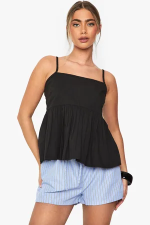 Boohoo Caraco Péplum En Coton