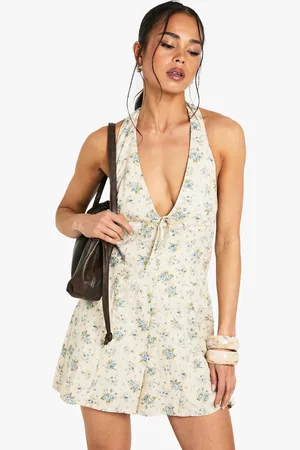 Boohoo Combishort Fleuri À Dos Nu