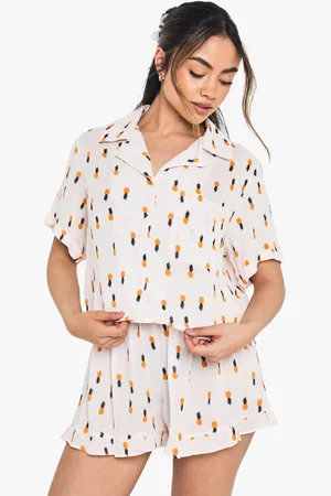 Boohoo Ensemble De Pyjama À Imprimé Ananas Avec Chemise Oversize Et Short
