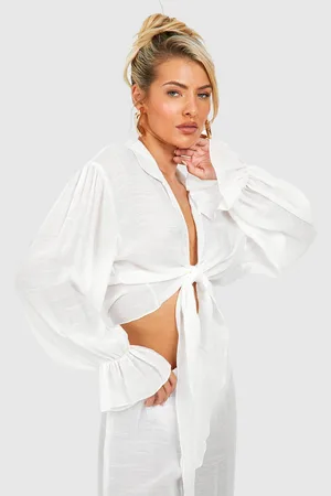 Boohoo Chemise De Plage Nouée Sur Le Devant