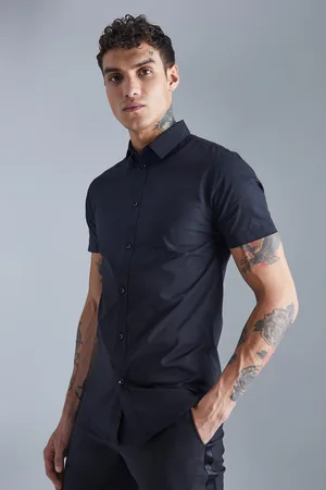 Boohoo Chemise moulante à manches courtes homme - - S