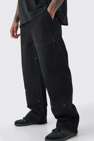 Boohoo Grande taille - Jean charpentier large à coutures apparentes homme - - 38