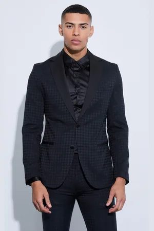 Boohoo Veste droite à motif pied-de-poule homme - - 38