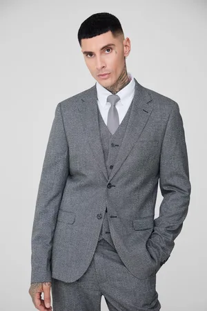 Boohoo Tall - Veste de costume droite à motif pied-de-poule homme - - 38