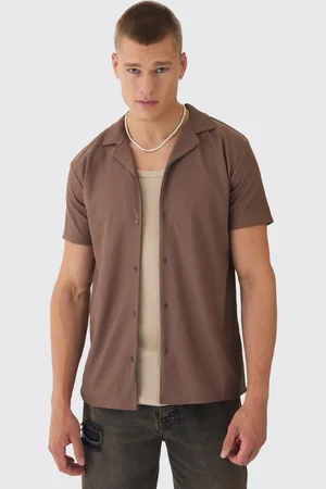 Boohoo Chemise côtelée à manches courtes homme - - S