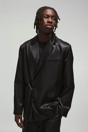 Boohoo Blazer oversize métallisé à ceinture homme - - 34