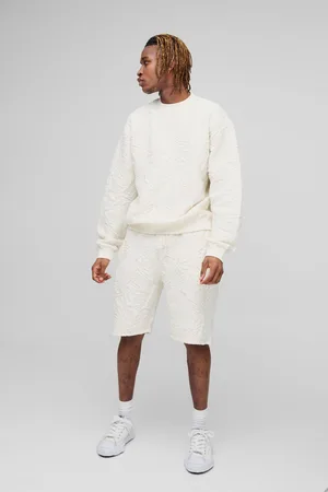 Boohoo Tall - Ensemble matelassé avec sweat et short homme - - 2XL