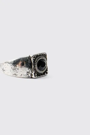 Boohoo Bague ée à pierres fantaisie homme - S/M