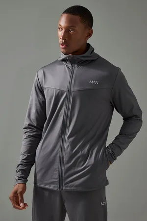 Boohoo Sweat à capuche cintré zippé en polaire - MAN Active homme - - S