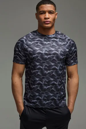 Boohoo T-shirt de sport à imprimé abstrait - MAN Active homme - - S