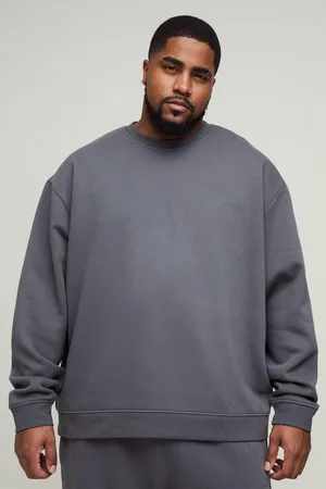 Boohoo Grande taille - Sweat oversize basique à col ras du cou homme - - XXXL