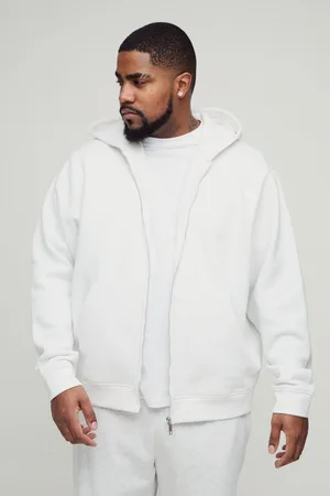 Boohoo Grande taille - Sweat à capuche basique zippé homme - - XXXL