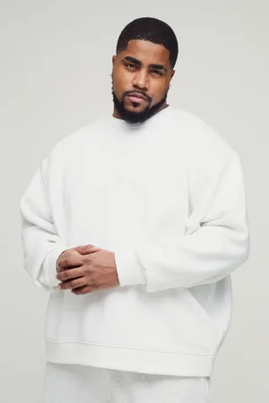 Boohoo Grande taille - Sweat oversize basique à col ras du cou homme - - XXXL