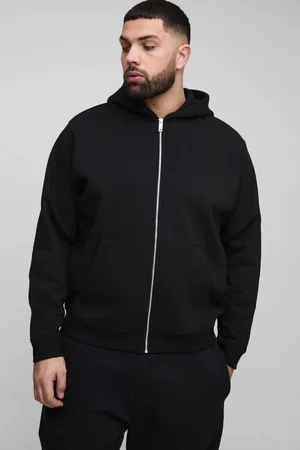 Boohoo Grande taille - Sweat à capuche basique zippé homme - - XXXL