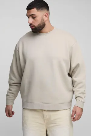 Boohoo Grande taille - Sweat oversize basique à col ras du cou homme - - XXXL