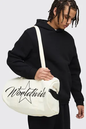 Boohoo Sac à main imprimé en toile homme - - ONE SIZE