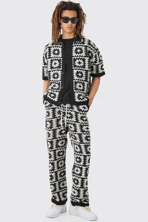 Boohoo Ensemble en crochet avec polo oversize homme - - S