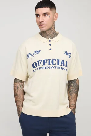 Boohoo Tall - Polo en maille à manches courtes homme - - 2XL
