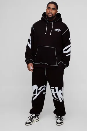 Boohoo Grande taille - Survêtement oversize à imprimé graffiti - MAN homme - - XXXL