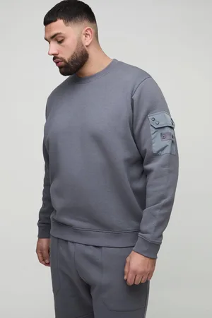 Boohoo Grande taille - Sweat en jersey utilitaire homme - - XXXXXL
