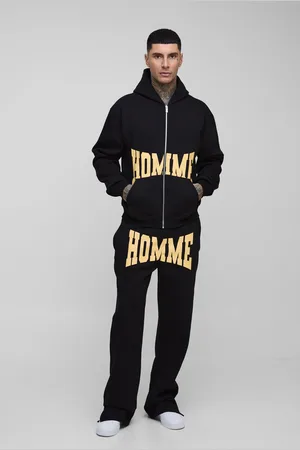Boohoo Tall - Survêtement oversize avec sweat à capuche zippé et fente homme - - S