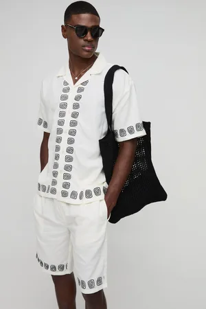 Boohoo Ensemble oversize à broderie avec short homme - - S