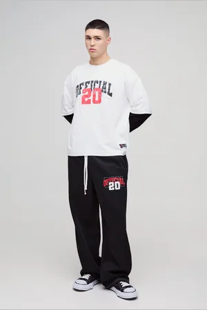 Boohoo Ensemble oversize universitaire à manches longues homme - - S