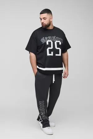 Boohoo Grande taille - Survêtement oversize universitaire en mesh homme - - 2XL