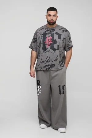Boohoo Grande taille - T-shirt oversize à imprimé graffiti homme - - 2XL