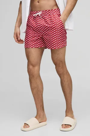 Boohoo Maillot de bain mi-long à imprimé géométrique homme - - S