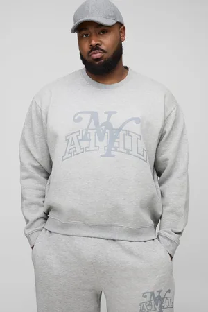 Boohoo Grande taille - Sweat oversize universitaire homme - - 2XL