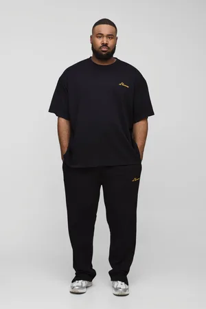 Boohoo Grande taille - Survêtement avec t-shirt et jogging fendus homme - - 2XL
