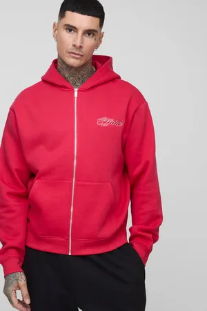 Boohoo Tall - Sweat à capuche oversize zippé - Official homme - - S